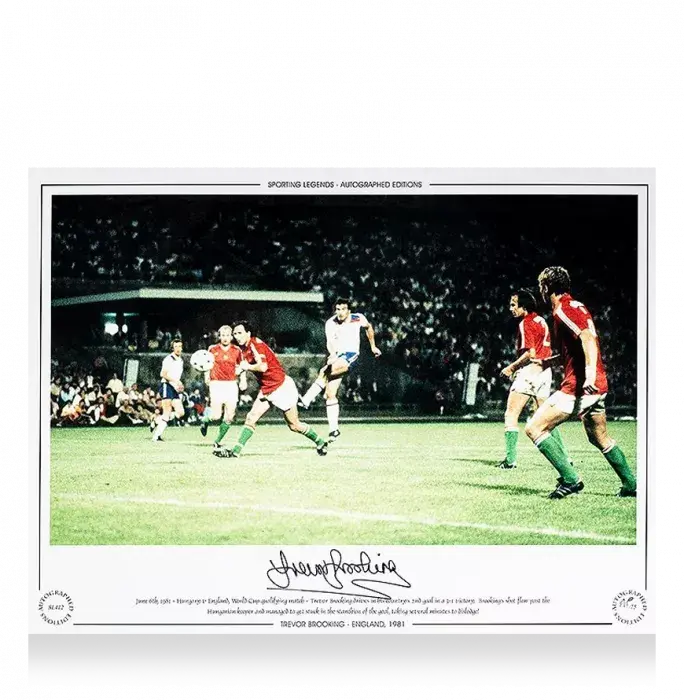 Trevor Brooking Signed England Photo