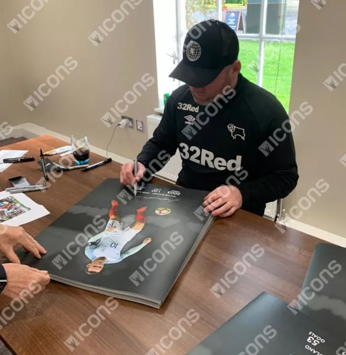 Wayne Rooney Signed England Large Photo