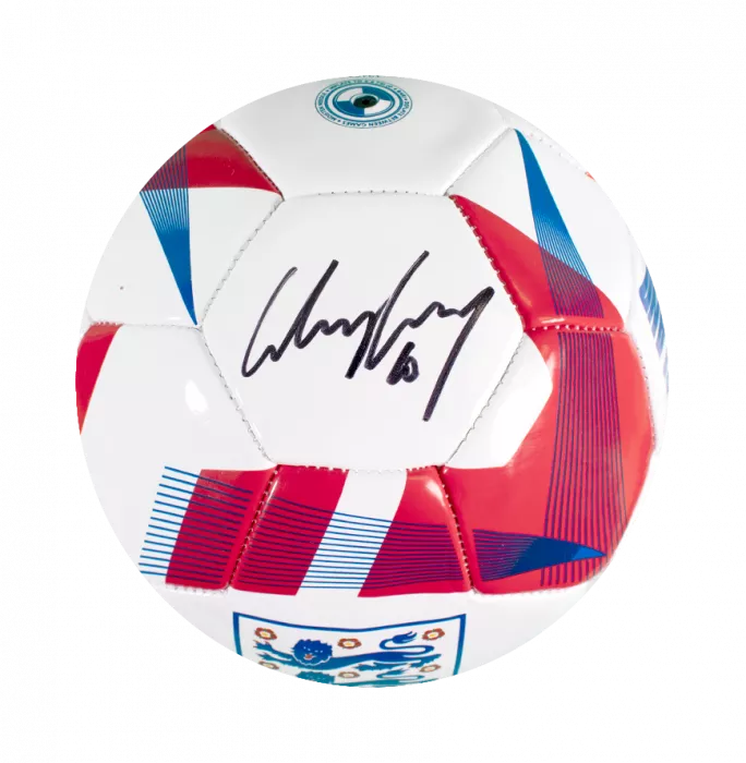 Wayne Rooney Signed Football: England
