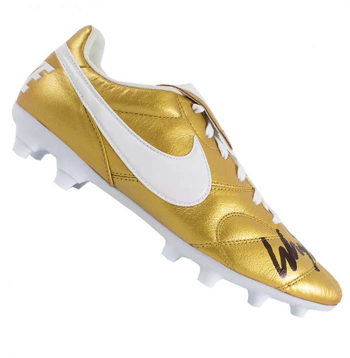 Wayne Rooney Signed Gold Nike Tiempo Boot