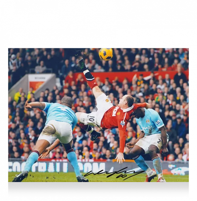 Wayne Rooney Signed Manchester United Photo