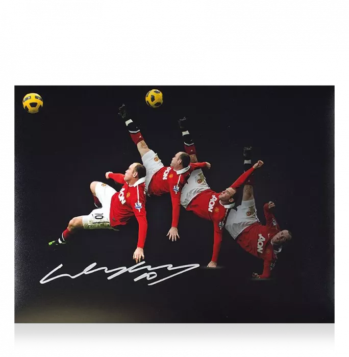 Wayne Rooney Signed Manchester United Photo