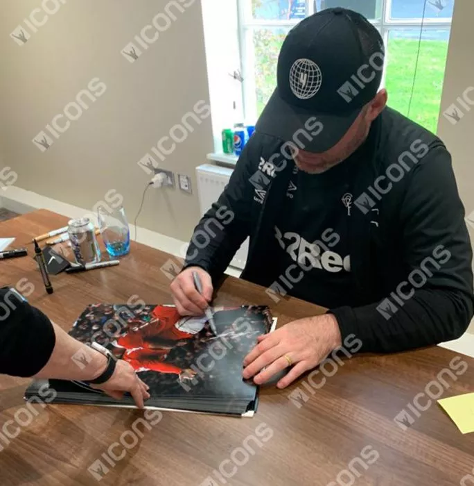 Wayne Rooney Signed Manchester United Photo