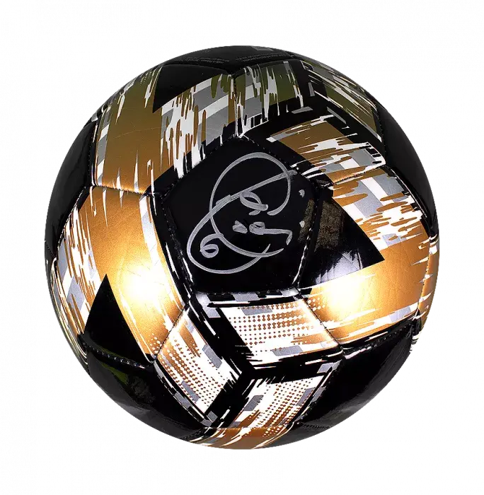 Xavi Signed Black & Gold Adidas Football