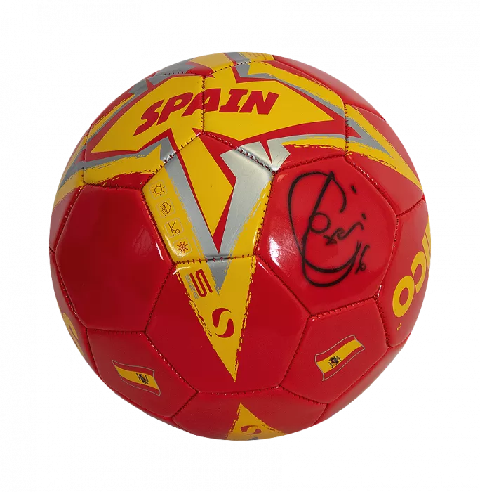 Xavi Signed Red Sondico Spain Football