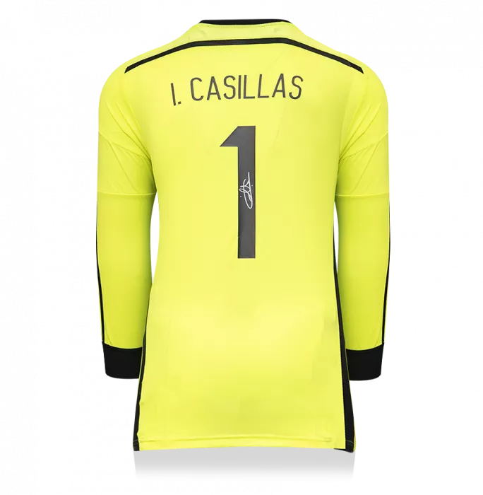 Iker Casillas Back Signed Spain 2013-15 Away Goalkeeper Shirt: Player Issue Edition