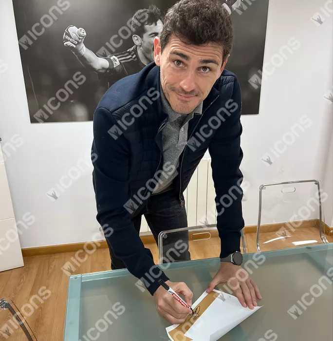 Iker Casillas Back Signed Spain 2013-15 Home Goalkeeper Shirt: Player Issue Edition