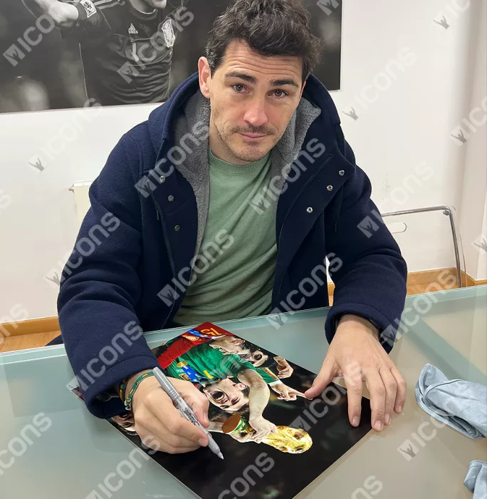 Iker Casillas Signed Spain Photo: 2010 FIFA World Cup Winner