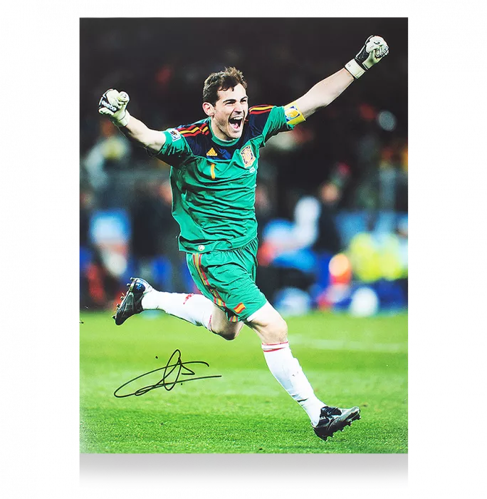 Iker Casillas Signed Spain Photo: 2010 FIFA World Cup Final Vs Netherlands
