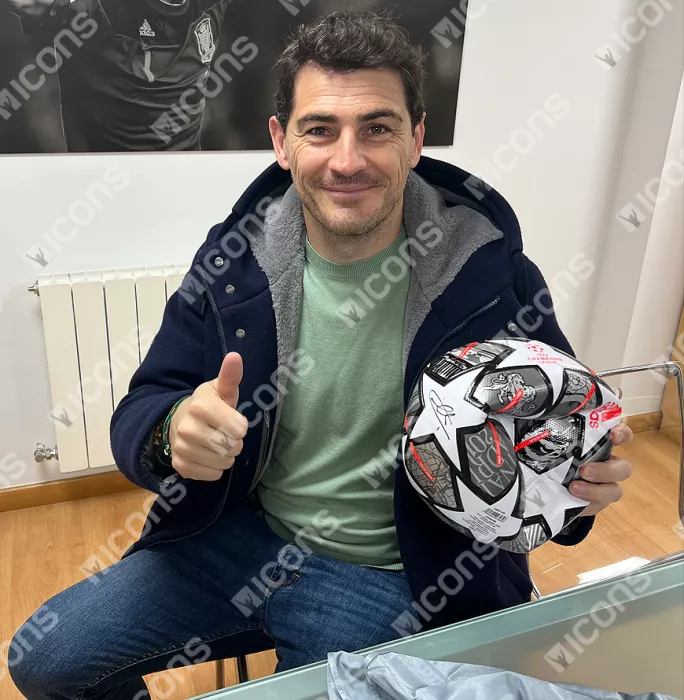 Iker Casillas Signed UEFA Champions League Football
