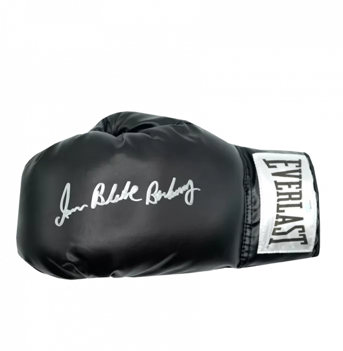 Iran Barkley Signed Everlast Black Boxing Glove In Deluxe Packaging