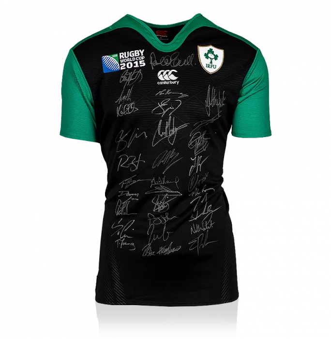 Ireland Squad Signed 2015 Rugby World Cup Away Shirt