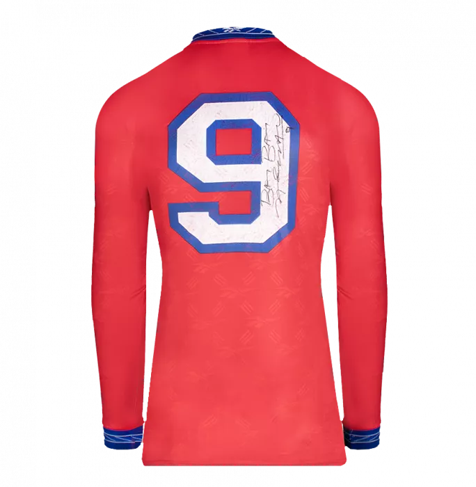 Ivan Zamorano Back Signed Chile 1997-98 Home Shirt In Hero Frame: Option 1