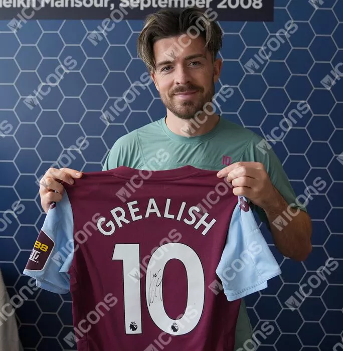 Jack Grealish Back Signed Aston Villa 2019-20 Home Shirt