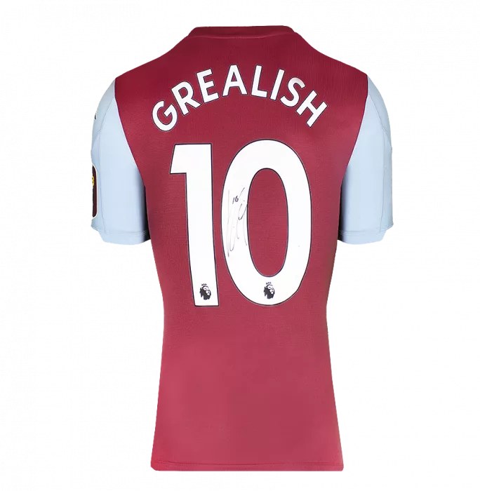 Jack Grealish Back Signed Aston Villa 2019-20 Home Shirt