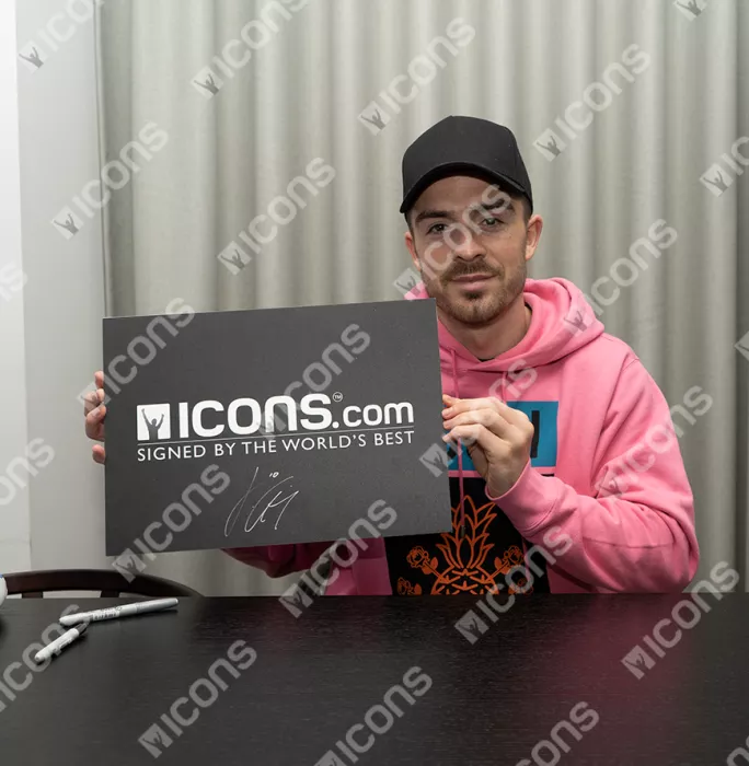 Jack Grealish Back Signed Aston Villa 2020-21 Home Shirt In Classic Frame