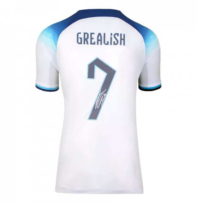 Jack Grealish Back Signed England 2022 Home Shirt