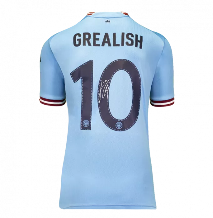 Jack Grealish Back Signed Manchester City 2022-23 Home Shirt