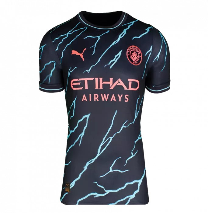 Jack Grealish Back Signed Manchester City 2023-24 Third Shirt: Japanese Edition