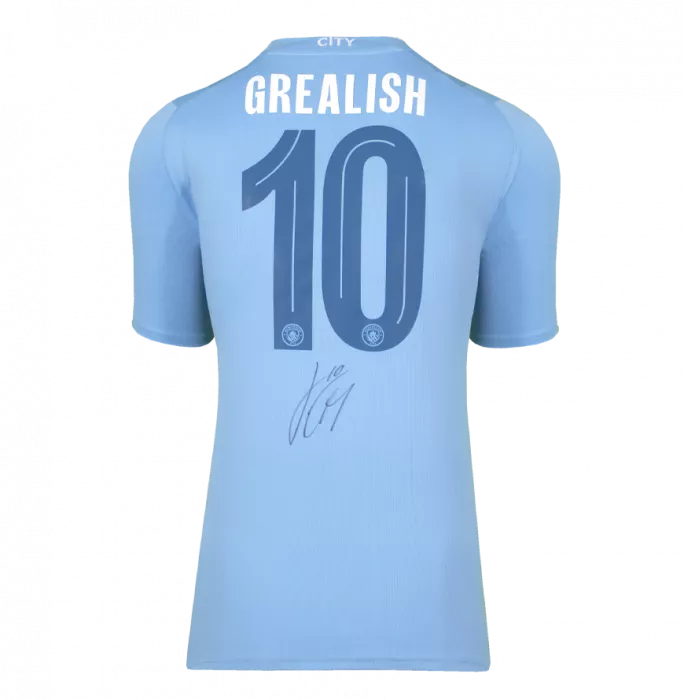 Jack Grealish Back Signed Manchester City 2023-24 Home Shirt