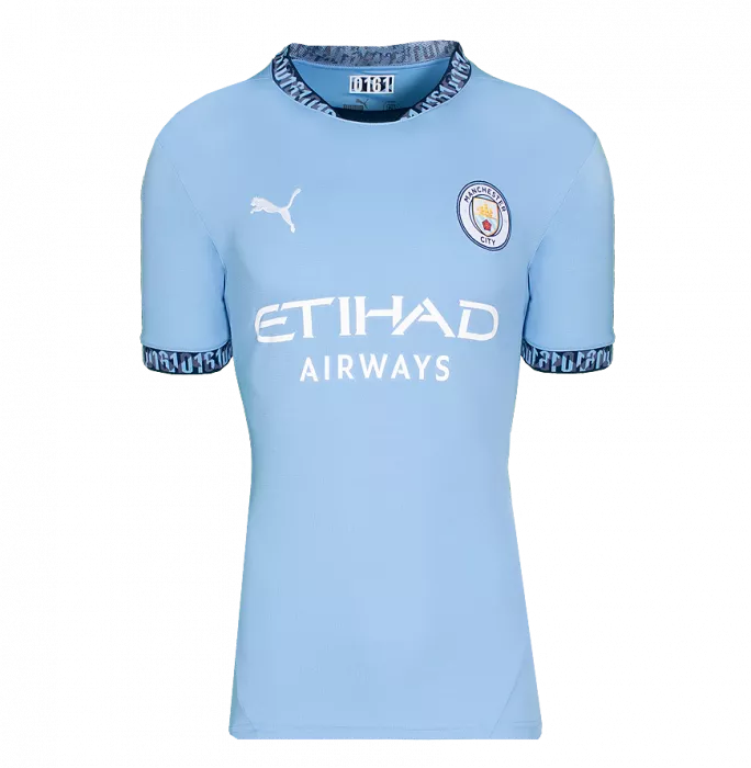 Jack Grealish Back Signed Manchester City 2024-25 Home Shirt In Hero Frame: Option 1