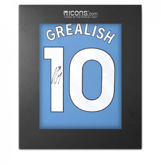 Jack Grealish Back Signed Manchester City 2024-25 Home Shirt In Deluxe Packaging