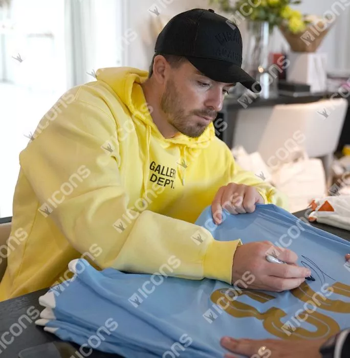 Jack Grealish & Erling Haaland Back Signed Manchester City 2023-24 Home Shirt: Champions Of Europe Edition