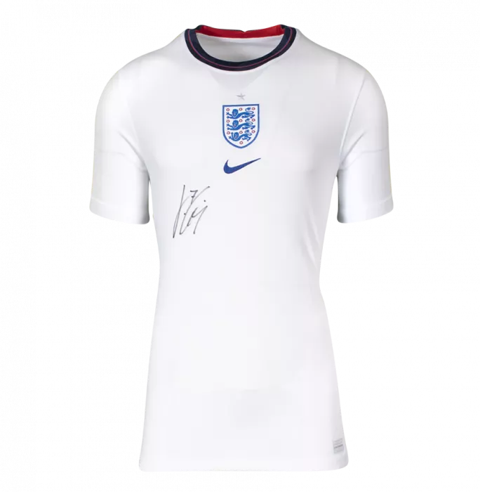 Jack Grealish Front Signed England 2021-22 Home Shirt In Hero Frame: Option 1