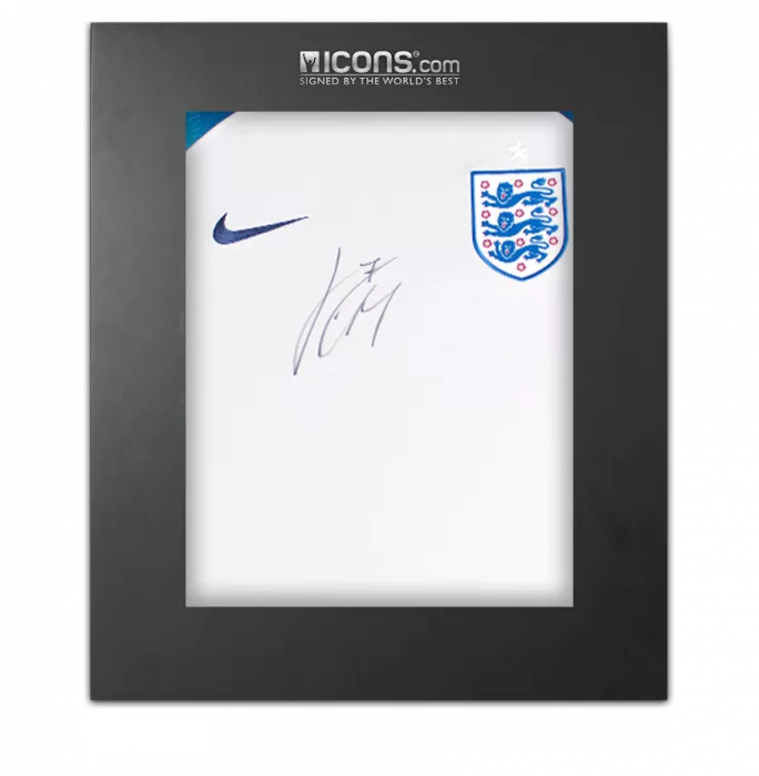 Jack Grealish Front Signed England 2022 Home Shirt In Deluxe Packaging