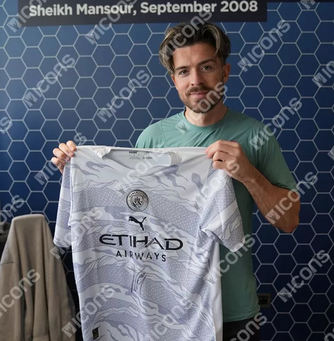 Jack Grealish Front Signed Manchester City 2023-24 Shirt: Year Of The Dragon Edition