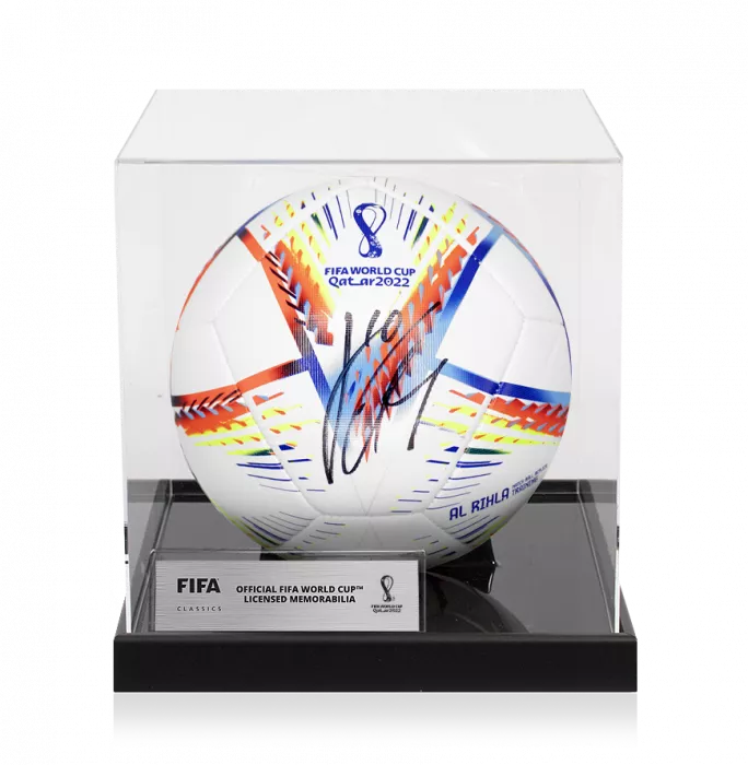 Jack Grealish Official 2022 FIFA World Cup™ Signed Football In Acrylic Case