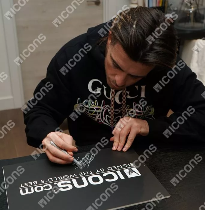 Jack Grealish Official UEFA Champions League Signed Football In Acrylic Case