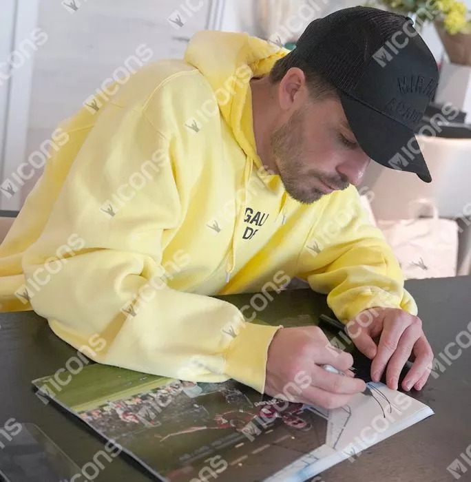 Jack Grealish Signed Aston Villa Photo In Black Wooden Frame: Iconic Birmingham Derby Goal