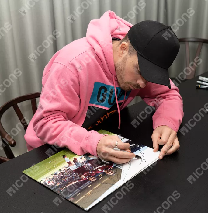 Jack Grealish Signed Aston Villa Photo In Black Wooden Frame: Iconic Goal Vs Birmingham City