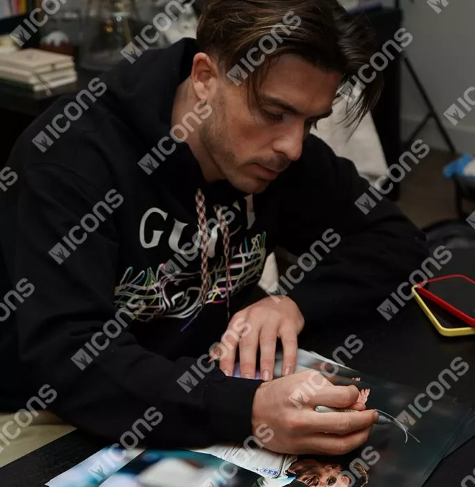 Jack Grealish Signed England Photo: 2022 World Cup Goal Celebration