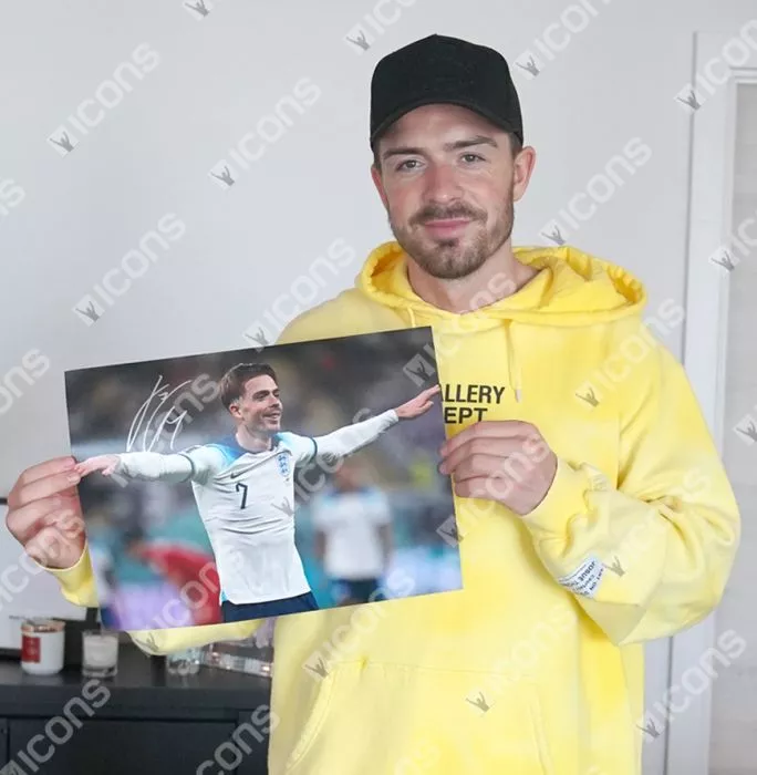 Jack Grealish Signed England Photo In Premium Photo Frame: FIFA World Cup Goal Vs IR Iran