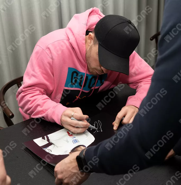 Jack Grealish Signed England Photo: Three Lions Star