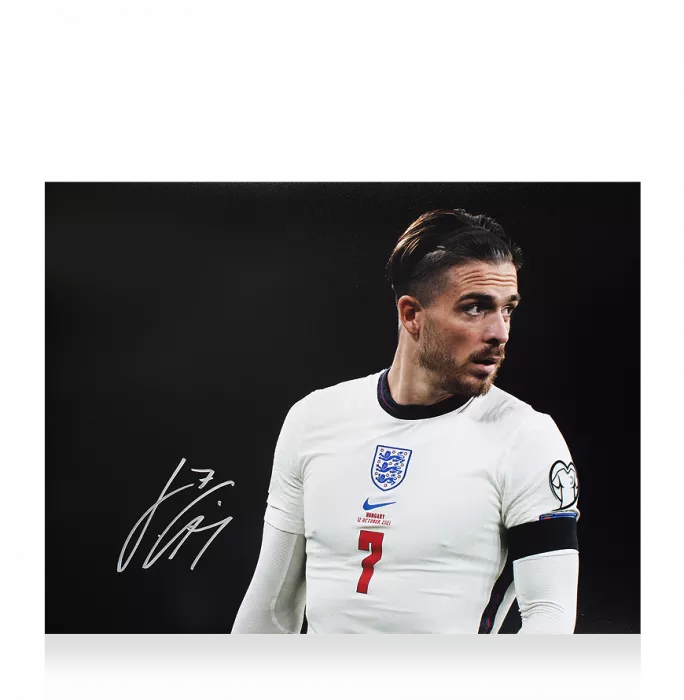 Jack Grealish Signed England Photo: Three Lions Star