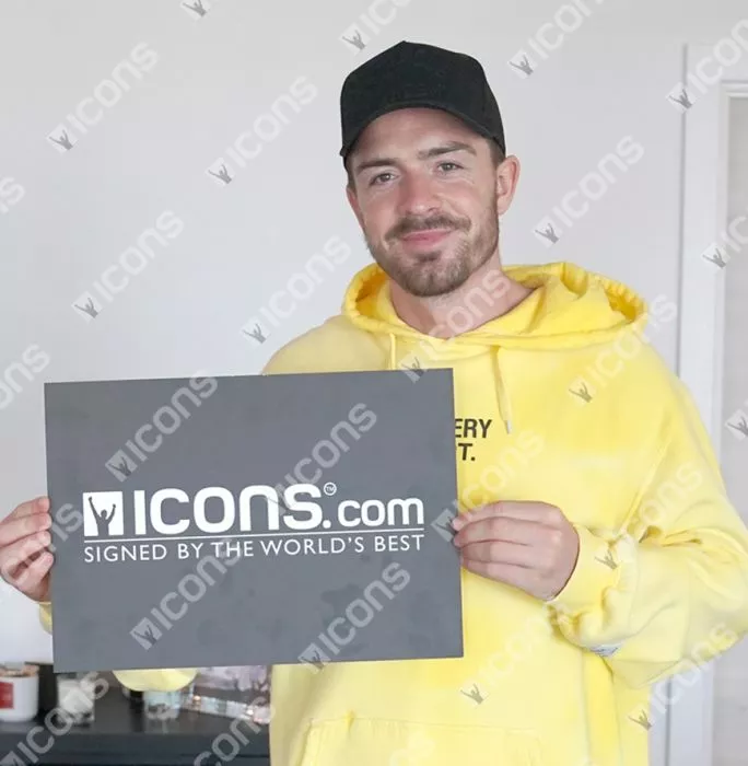 Jack Grealish Signed Manchester City Photo In Premium Photo Frame: 2023 UEFA Champions League Winner