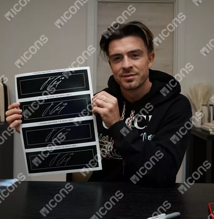 Jack Grealish Signed Plaque And Photo Frame: 2021-22 Premier League Winner