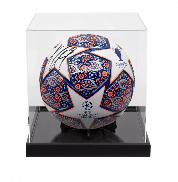 Jack Grealish Signed UEFA Champions League Final Football In Acrylic Case