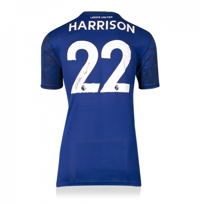 Jack Harrison Back Signed Leeds United 2021-22 Away Shirt In Hero Frame: Option 1