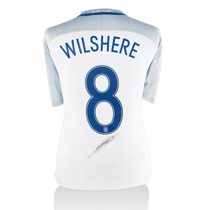 Jack Wilshere England Back Signed 2016-17 Home Shirt