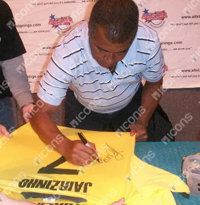 Jairzinho Back Signed Retro Brazil Home Shirt