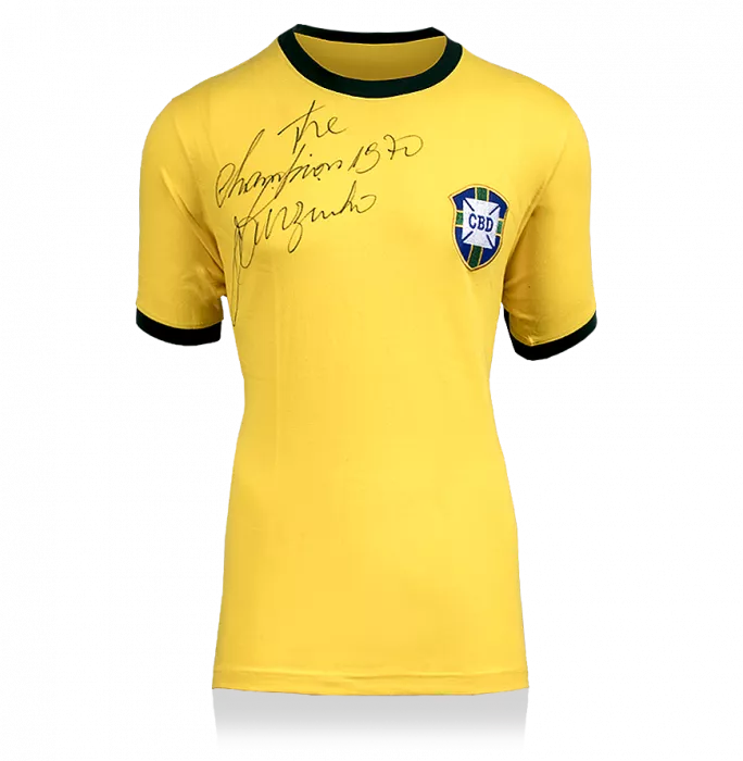 Jairzinho Front Signed Brazil 1970 Home Shirt: "The Champions 1970" Special Edition