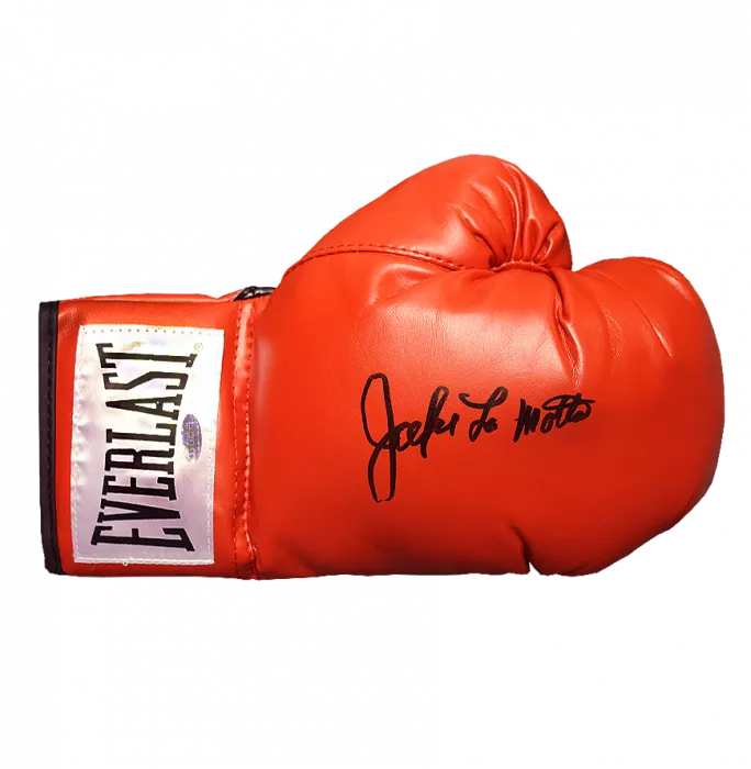 Jake LaMotta Signed Red Everlast Boxing Glove