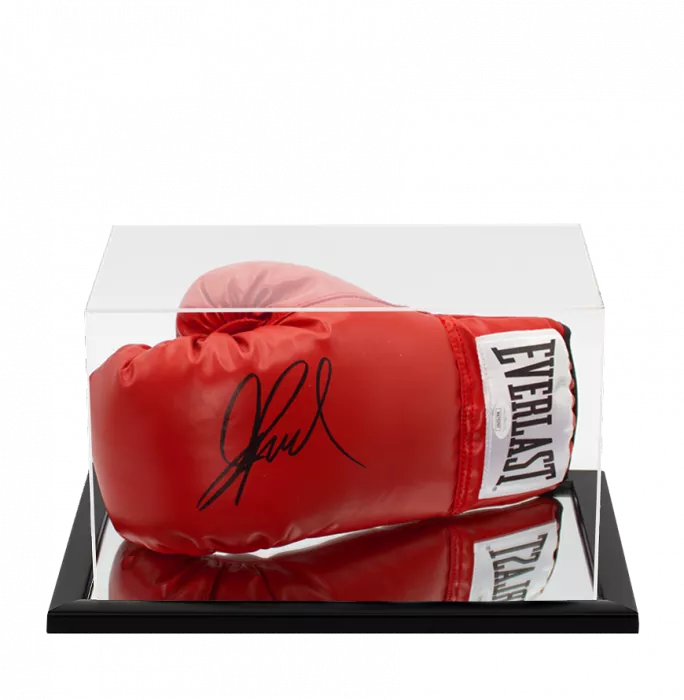 Jake Paul Signed Red Boxing Glove In Acrylic Case