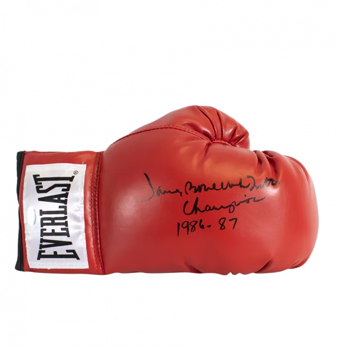 James "Bonecrusher" Smith Signed Everlast Boxing Glove: "Champion 1986-87" Inscription