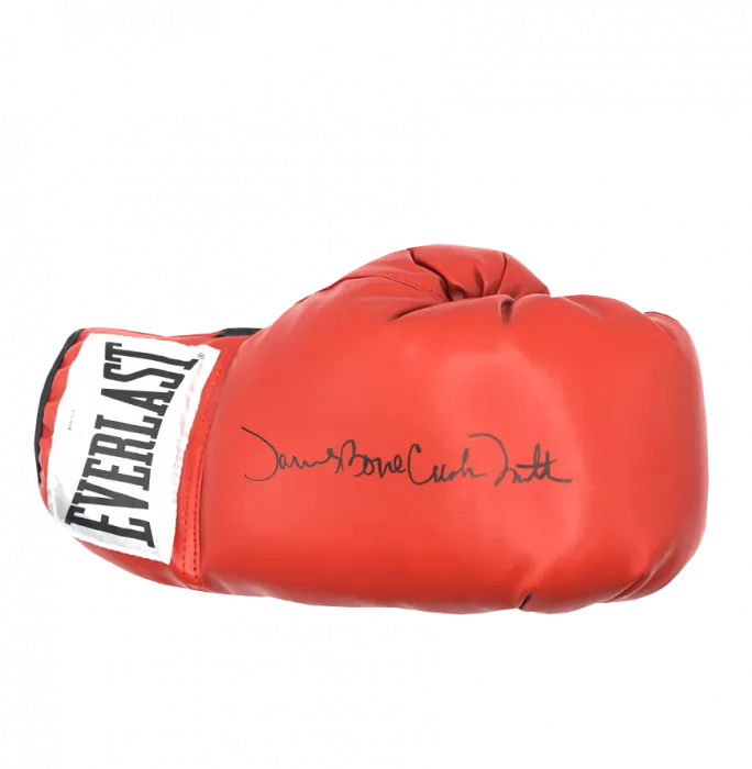 James 'Bonecrusher' Smith Signed Everlast Red Boxing Glove In Deluxe Packaging