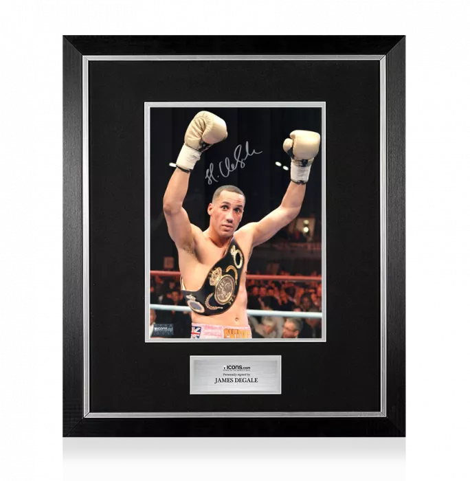 James DeGale Signed Photo In Premium Photo Frame